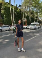 Women's Dark Denim Vest and Shorts Set - Image 3