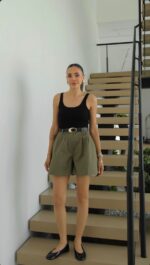 Flow Pleated Shorts With Belt - Image 2