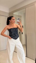Black Paisley Bandana Tube Top