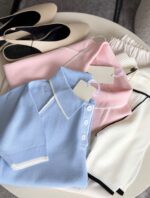 Knit Polo Shirt Short Sleeve - Image 3