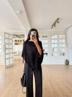 Black Poncho Top - Image 2