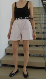 Flow Pleated Shorts With Belt - Image 4