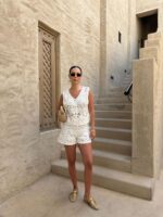 White Crochet Sleeveless Top and Shorts Set