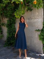 Sleeveless Denim Midi Dress
