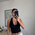 Black Halter Crop Top