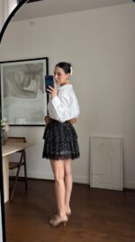 Black Polka Dot Skirt - Image 2