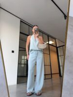Light Wash Denim Halter Top - Image 6