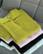 Short Sleeve Knit Polo Shirt Assorted Colors - Image 5
