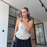 Floral Embroidered Peplum Top