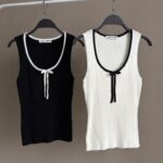 Aphrodite Ribbed Contrast Trim Tank Tops
