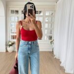 Red Tank Top Bodysuit
