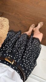 Black Polka Dot Skirt - Image 3