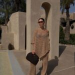 Beige Knit Beachwear Cover-Up Set
