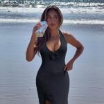 Black Halter Knit Cover-Up Dress