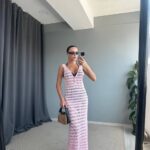 Pink Patterned Maxi Cover-Up Dress