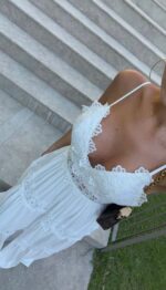 White Lace Maxi Dress - Image 3