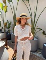 White Crochet Beachwear Set