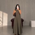 Sleeveless Olive Maxi Dress