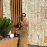 Olive Mesh Knit Swim Cover-Up Dress