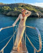 Cream Crochet Maxi Swim Cover-Up