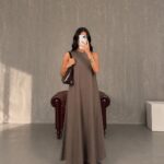 Sleeveless Brown Maxi Dress