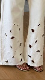 White Wide Leg Jeans - Image 2