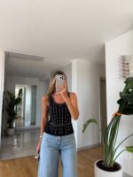 Black Studded Tank Top