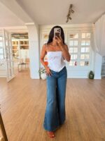 White Pleated Cami Top - Image 2