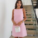 Sleeveless Pink Shift Mini Dress