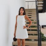 Sleeveless White Shift Mini Dress