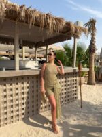Gold Metallic Knit Beach Cover-Up - Image 2