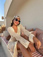 Cream Crochet Maxi Swim Cover-Up - Image 6
