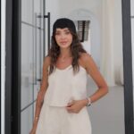 Beige Linen Tank and Shorts Set