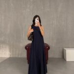 Sleeveless Navy Maxi Dress