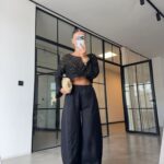 Black Wide Leg High Waist Linen Pants