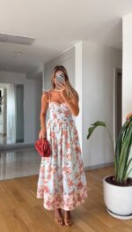 Floral Print Spaghetti Strap Maxi Dress