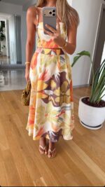 Sleeveless Floral Print Maxi Dress - Image 4