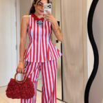 Red and Blue Striped Set