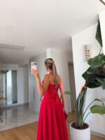 Red Strapless Lace Top - Image 2