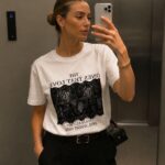 White Graphic Lace Panel T-Shirt