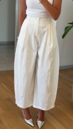 White Wide Leg Pants - Image 3