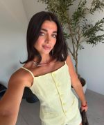 Light Yellow Button Front Linen Set