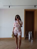 Pink Paisley Print Shirt and Shorts Set - Image 2