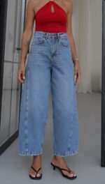 Denim Wide Leg Jeans - Image 2