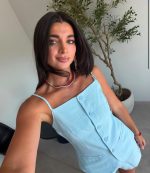 Light Blue Linen Vest and Shorts Set - Image 2