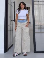 Beige Cargo Pants
