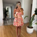 Pink Floral Sleeveless Mini Dress