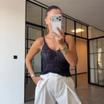 Navy Blue Knit Tank Top