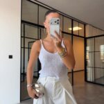 White Knit Tank Top