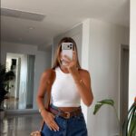 White Ribbed Crop Top